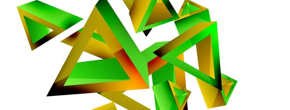 3d triangle abstract background. Basic shape technology or business concept Stockillustratie