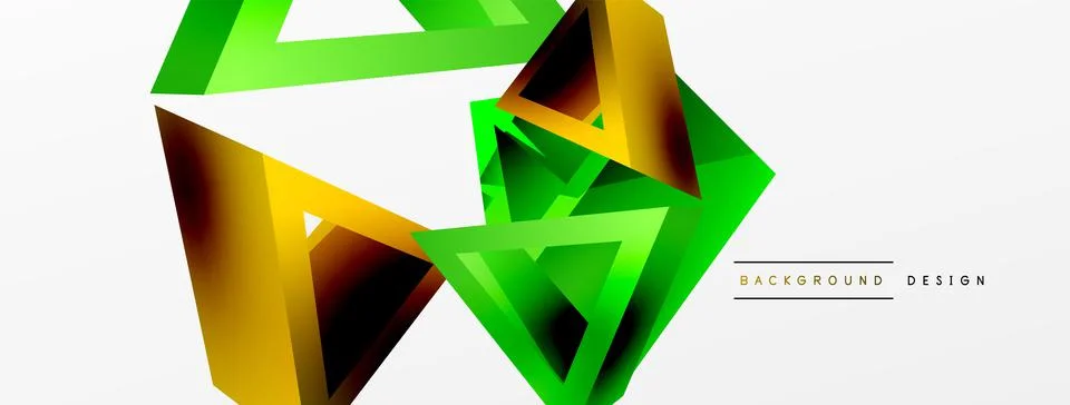 3d triangle abstract background. Basic shape technology or business concept 库存插图