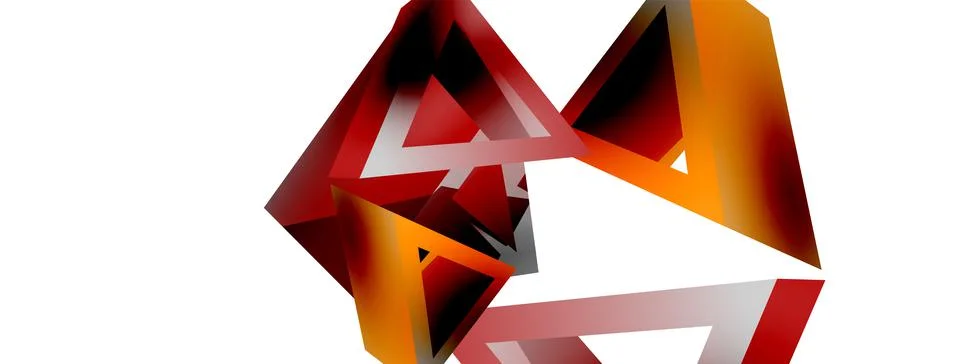 3d triangle abstract background. Basic shape technology or business concept Illustrazione stock