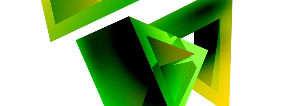 3d triangle abstract background. Basic shape technology or business concept Stock Illustration