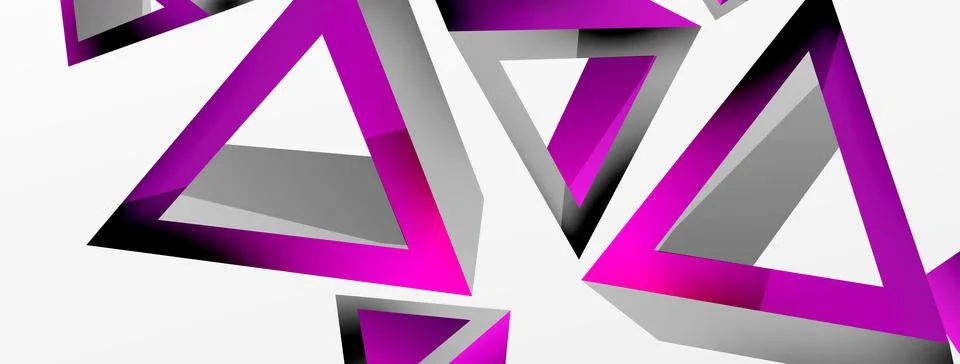 3d triangle abstract background. Basic shape technology or business concept 库存插图