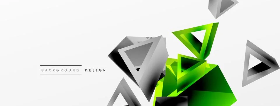 3d triangle abstract background. Basic shape technology or business concept Stock Illustration
