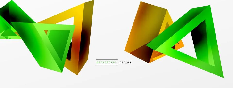 3d triangle abstract background. Basic shape technology or business concept 스톡 일러스트