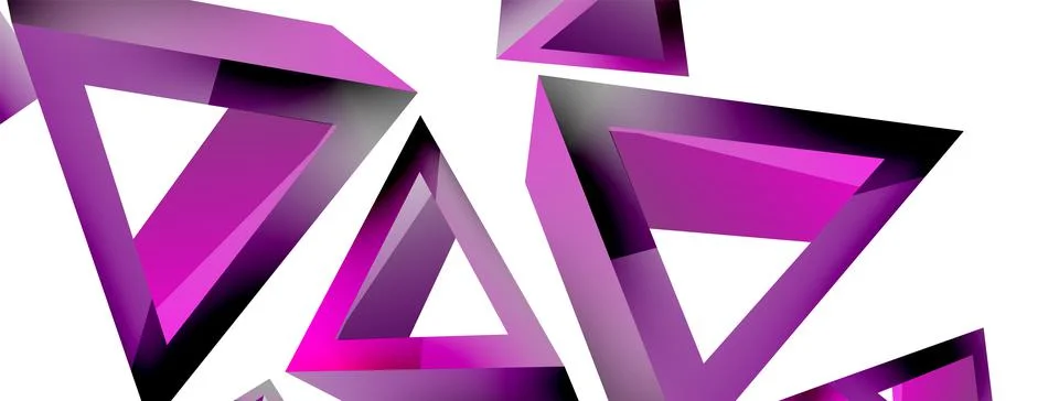 3d triangle abstract background. Basic shape technology or business concept Stockillustratie