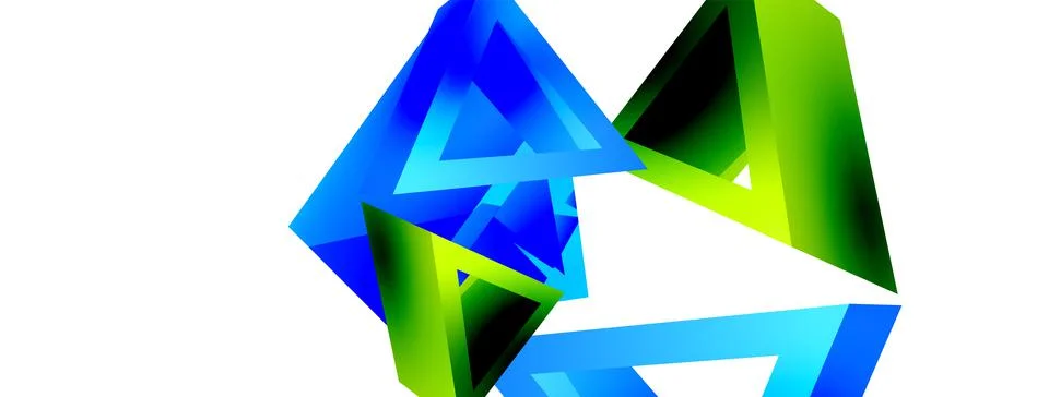 3d triangle abstract background. Basic shape technology or business concept 库存插图