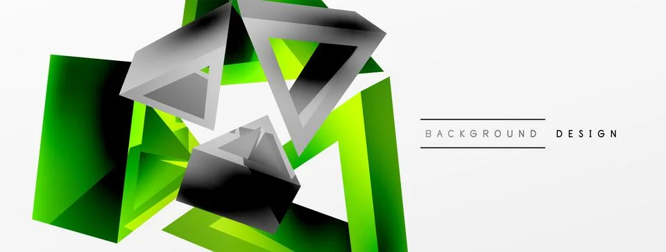 3d triangle abstract background. Basic shape technology or business concept Stockillustratie