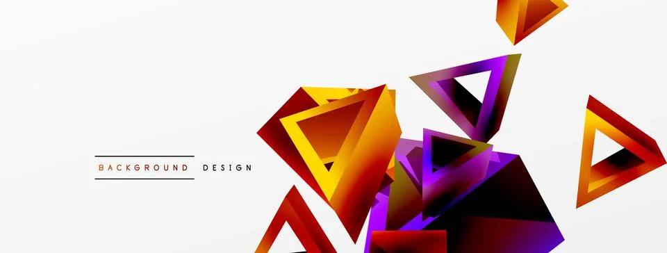 3d triangle abstract background. Basic shape technology or business concept Stockillustratie