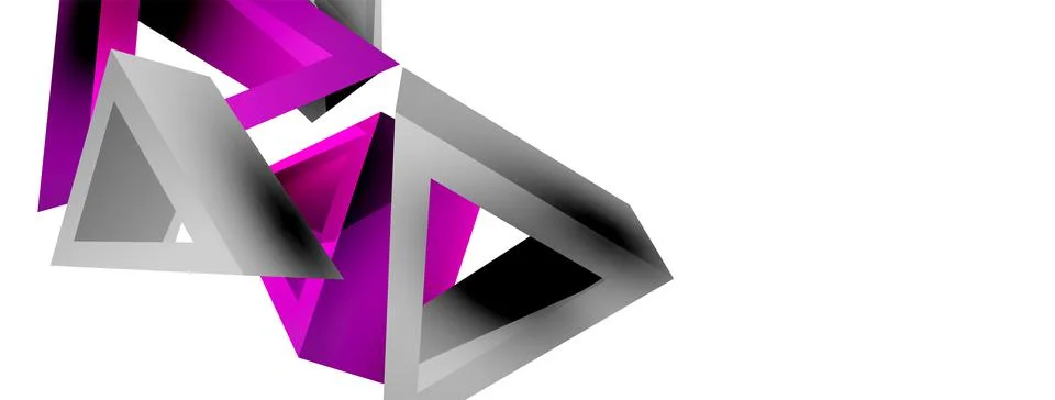 3d triangle abstract background. Basic shape technology or business concept Stock Illustration