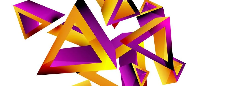 3d triangle abstract background. Basic shape technology or business concept Stockillustratie