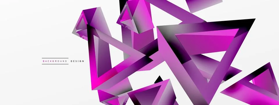 3d triangle abstract background. Basic shape technology or business concept Stockillustratie