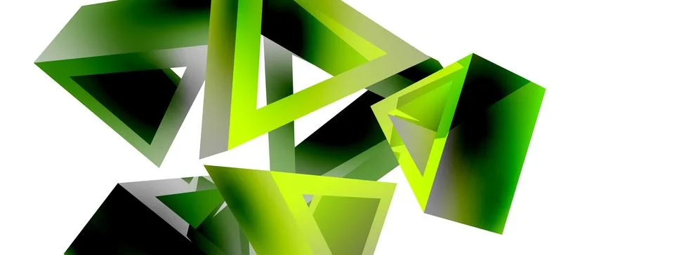 3d triangle abstract background. Basic shape technology or business concept Stock Illustration