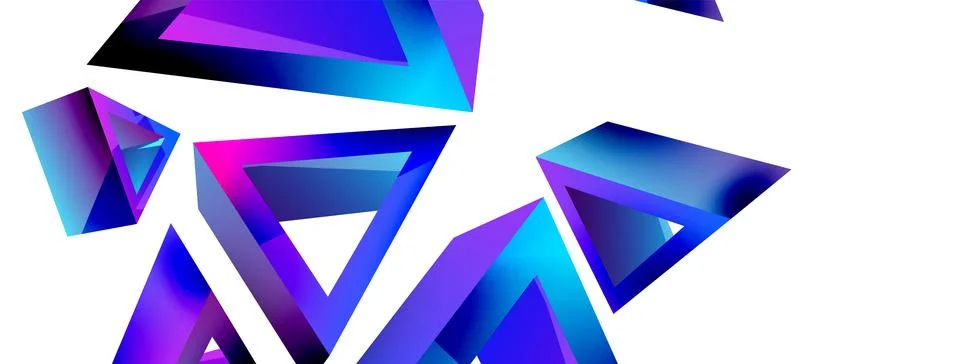 3d triangle abstract background. Basic shape technology or business concept Stockillustratie