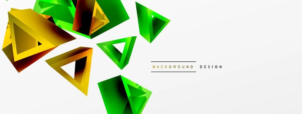 3d triangle abstract background. Basic shape technology or business concept 스톡 일러스트