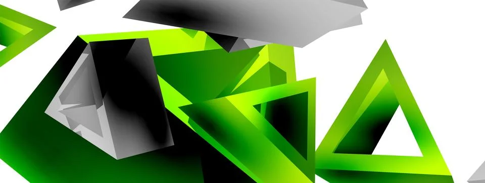 3d triangle abstract background. Basic shape technology or business concept Illustrazione stock