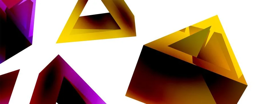3d triangle abstract background. Basic shape technology or business concept 스톡 일러스트