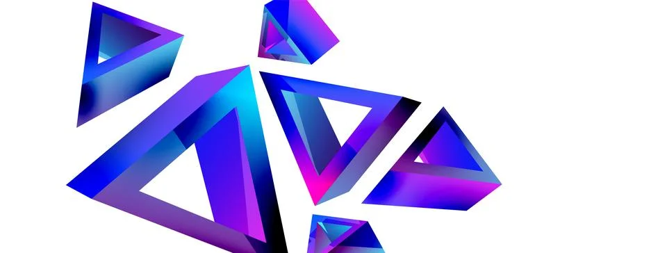 3d triangle abstract background. Basic shape technology or business concept Stockillustratie