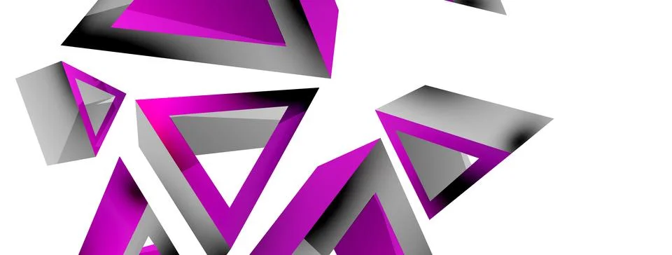 3d triangle abstract background. Basic shape technology or business concept Illustrazione stock