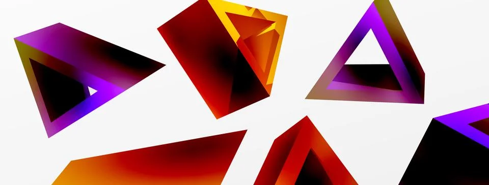 3d triangle abstract background. Basic shape technology or business concept 스톡 일러스트