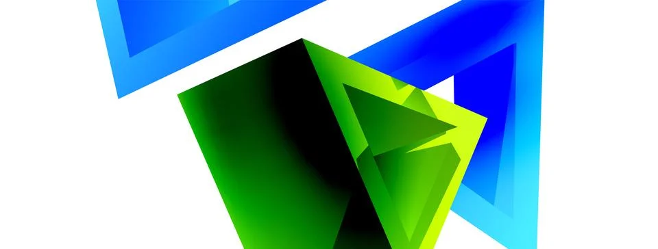 3d triangle abstract background. Basic shape technology or business concept Stock Illustration