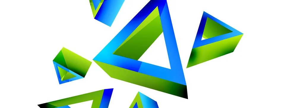 3d triangle abstract background. Basic shape technology or business concept Stockillustratie
