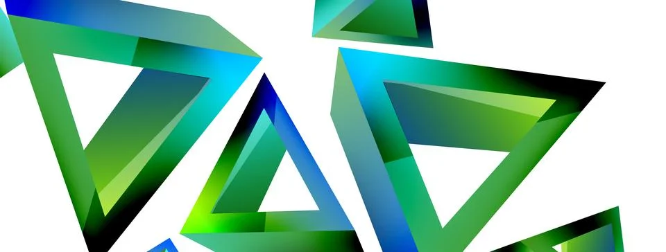 3d triangle abstract background. Basic shape technology or business concept Stock Illustration