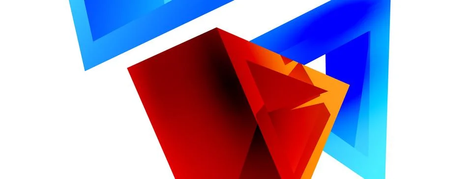 3d triangle abstract background. Basic shape technology or business concept Stock Illustration