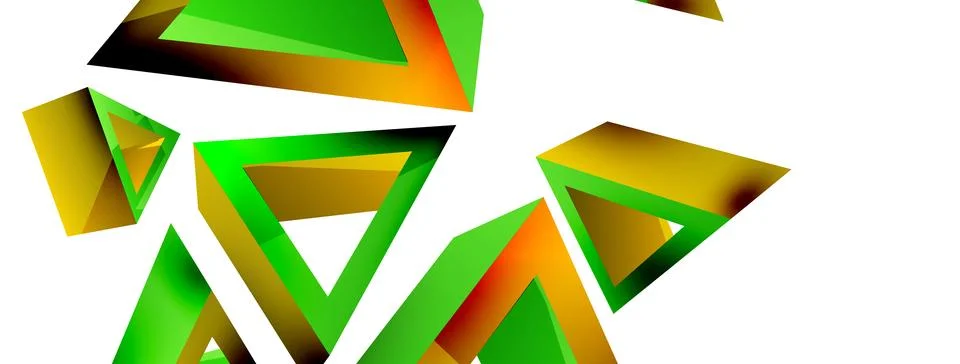 3d triangle abstract background. Basic shape technology or business concept Stockillustratie