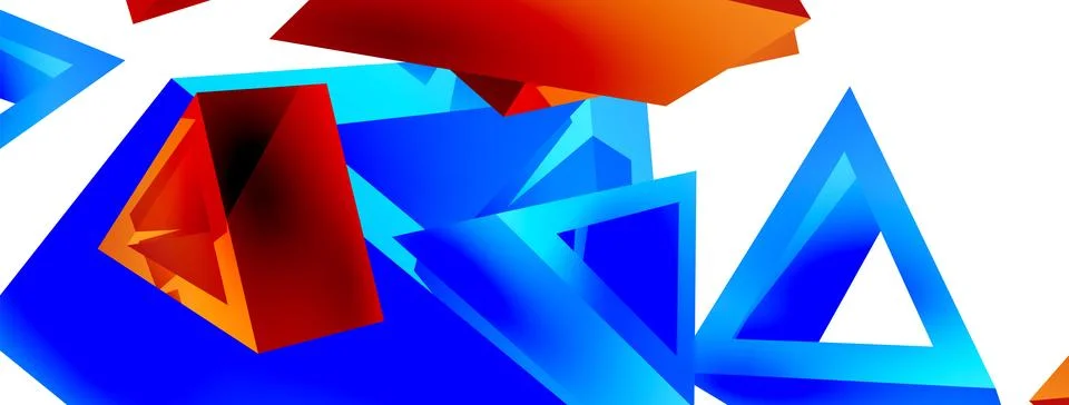 3d triangle abstract background. Basic shape technology or business concept Stockillustratie