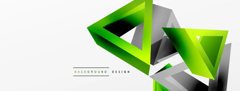 3d triangle abstract background. Basic shape technology or business concept Illustrazione stock