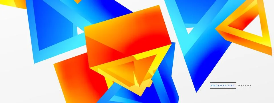 3d triangle abstract background. Basic shape technology or business concept Stockillustratie