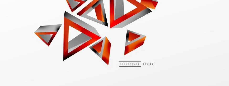 3d triangle abstract background. Basic shape technology or business concept Stock Illustration