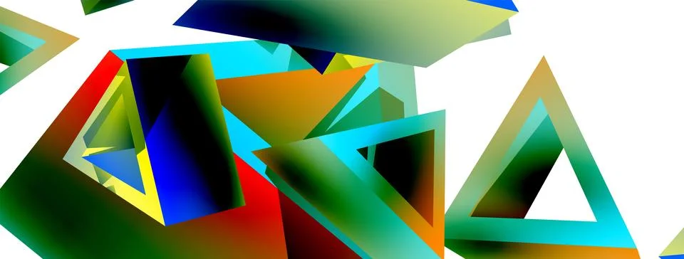 3d triangle abstract background. Basic shape technology or business concept Stockillustratie