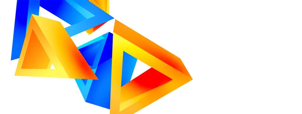 3d triangle abstract background. Basic shape technology or business concept Stock Illustration