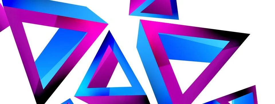 3d triangle abstract background. Basic shape technology or business concept Illustrazione stock
