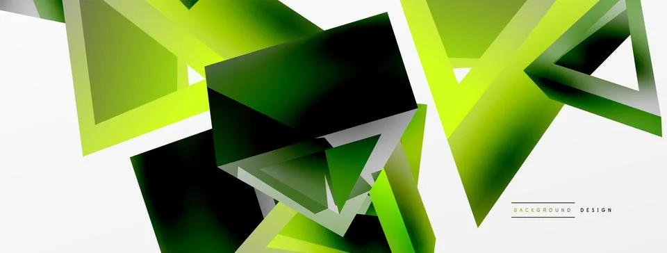 3d triangle abstract background. Basic shape technology or business concept Stockillustratie