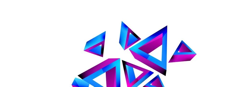 3d triangle abstract background. Basic shape technology or business concept Stockillustratie