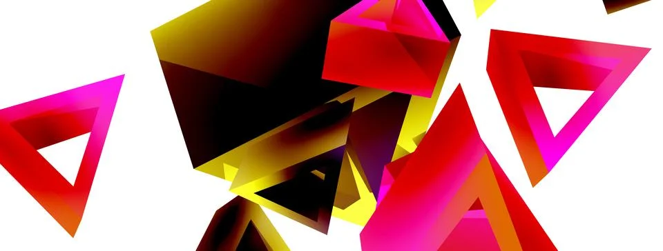 3d triangle abstract background. Basic shape technology or business concept Illustrazione stock