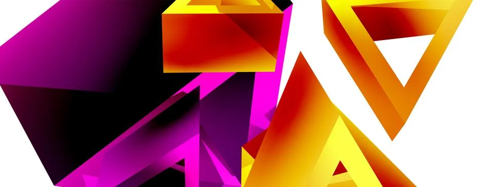 3d triangle abstract background. Basic shape technology or business concept Stock Illustration