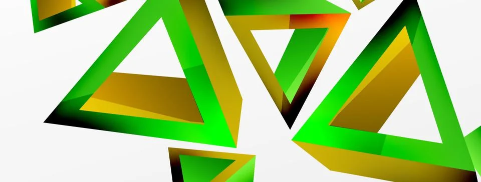 3d triangle abstract background. Basic shape technology or business concept Stock Illustration