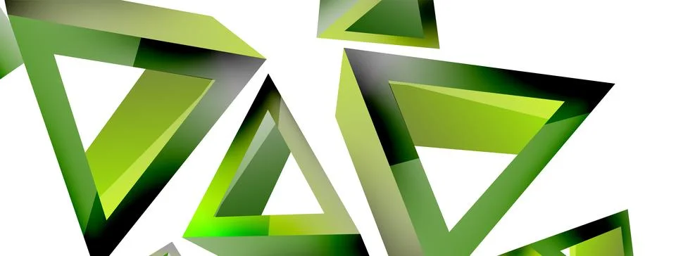 3d triangle abstract background. Basic shape technology or business concept Stock Illustration