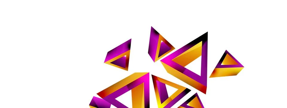 3d triangle abstract background. Basic shape technology or business concept Illustrazione stock