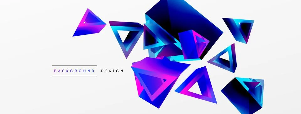 3d triangle abstract background. Basic shape technology or business concept Stockillustratie