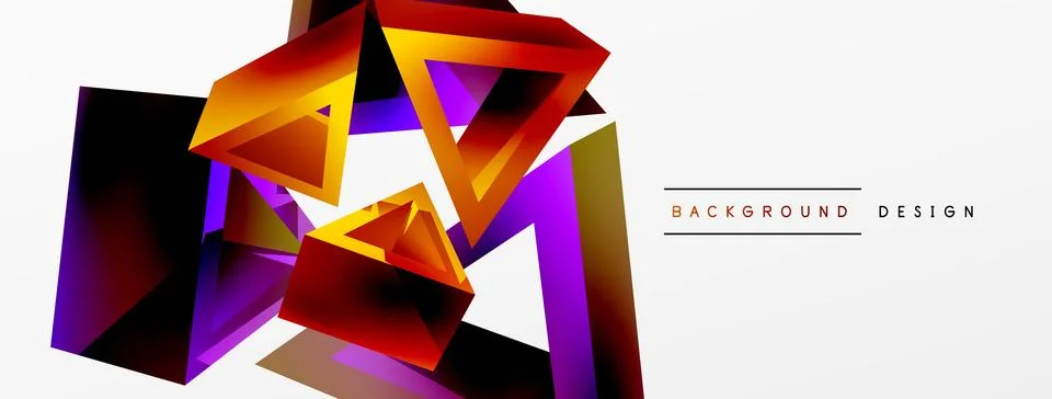 3d triangle abstract background. Basic shape technology or business concept Stockillustratie