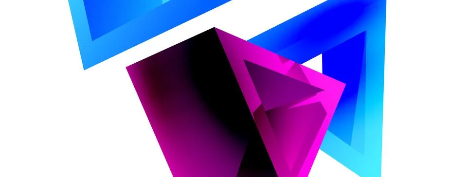 3d triangle abstract background. Basic shape technology or business concept 库存插图