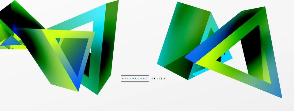 3d triangle abstract background. Basic shape technology or business concept Stock Illustration