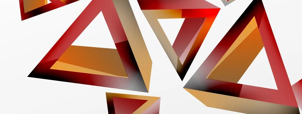 3d triangle abstract background. Basic shape technology or business concept Stock Illustration