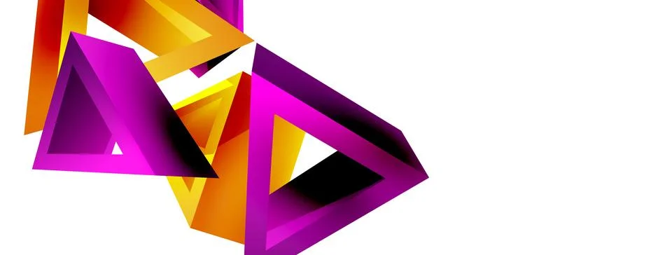 3d triangle abstract background. Basic shape technology or business concept Stockillustratie