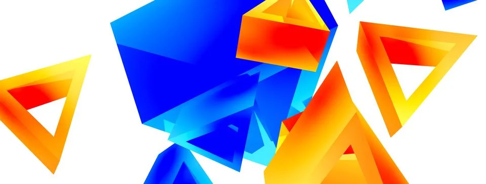 3d triangle abstract background. Basic shape technology or business concept 스톡 일러스트