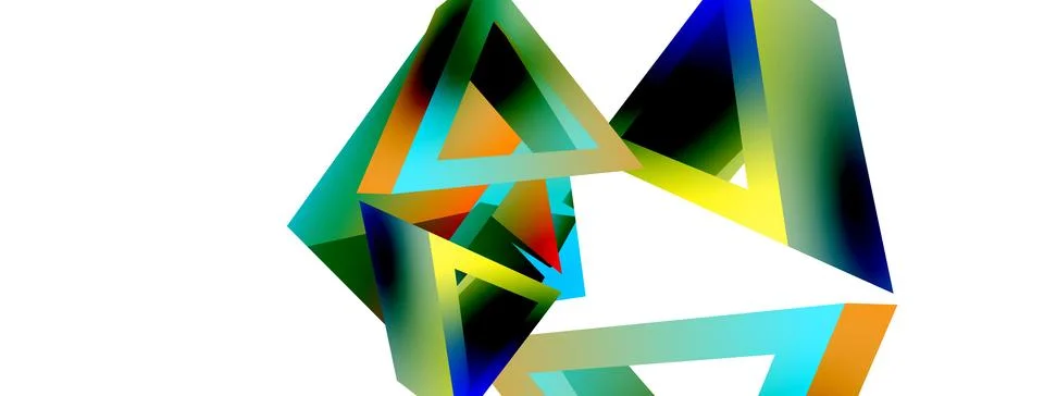 3d triangle abstract background. Basic shape technology or business concept Illustrazione stock