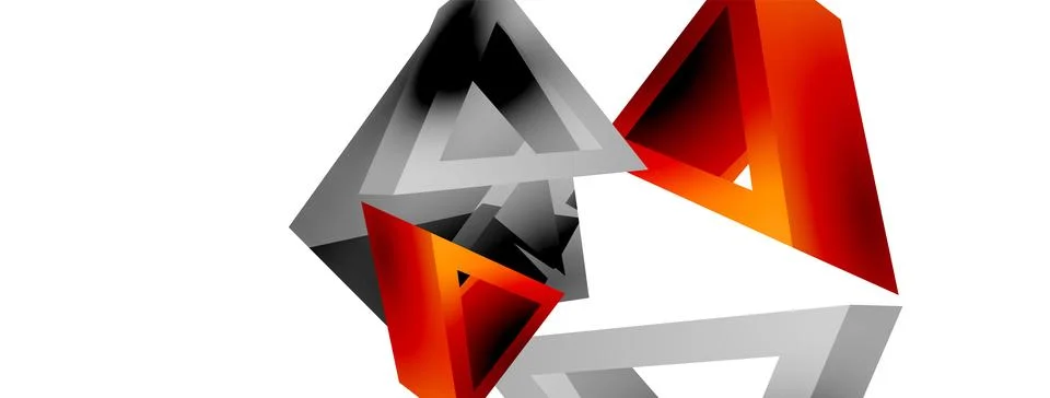 3d triangle abstract background. Basic shape technology or business concept Stock Illustration